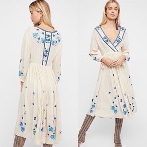 FREE PEOPLE Enchanted Forest Midi Dress, size L